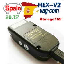 2021 mais novo hex v2 interface vagcom 21.3 vag com 20.12 para vw para audi skoda seat vag 20.4 espanha inglês diagnóstico do carro