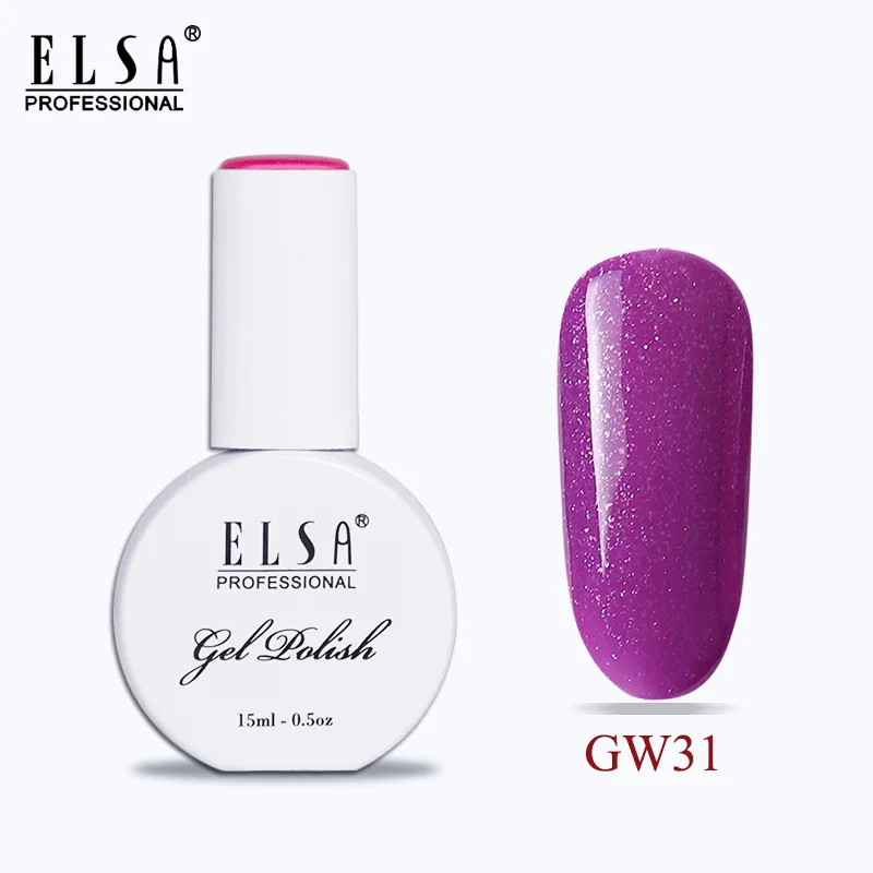 Elsa 15 мл УФ-гель для ногтей Топ УФ светодиодный Гель-лак для ногтей Гибридный 120 цветов впитывающий Гель-лак для ногтей - Цвет: GW81