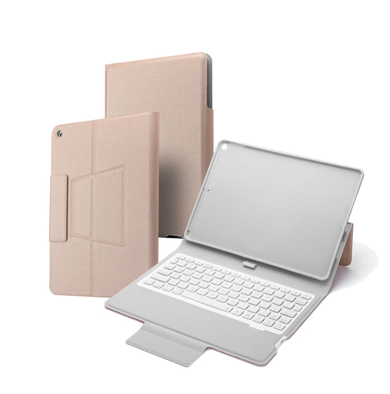 [Новинка] Bluetooth беспроводная клавиатура для нового iPad 10,", 7 цветов подсветки+ Премиум Тонкий кожаный чехол+ все в одном дизайне