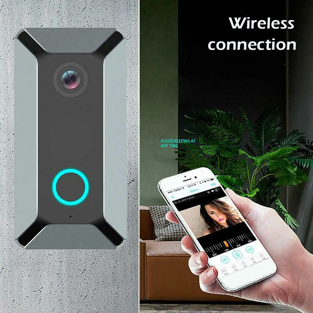 

Wireless Smart WiFi DoorBell Support IR Video Ring Camera Intercom Home Security Door Bell