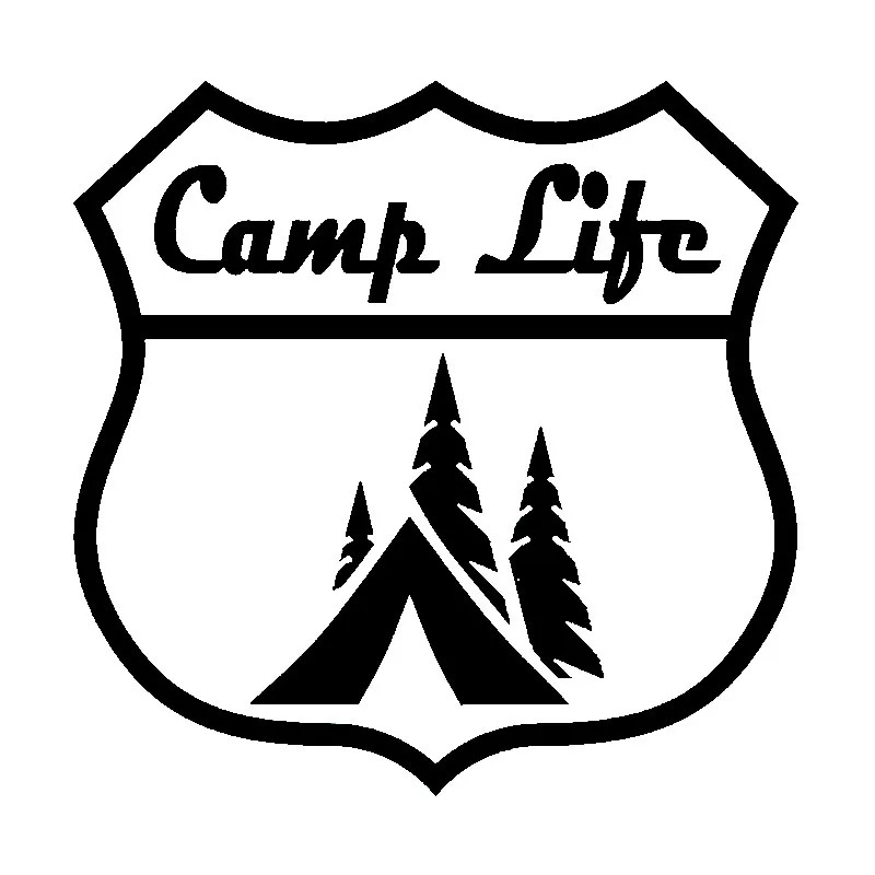 

14X14CM CAMP LIFE Roadsign Camping Hiker Outdoor Originality Vinyl Decal Car Sticker Car-styling for Mazda cx5 2018 LADA priora