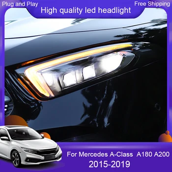 

Car Style LED headlight for Benz A180 A200 A177 2019 for A180 head lamp LED DRL Lens Double Beam h7 HID Xenon bi xenon car light