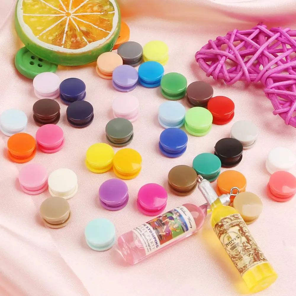 20 Sets of T5 12mm Round Plastic Snap Button Fasteners for Garments, Baby Clothes, and Quilts