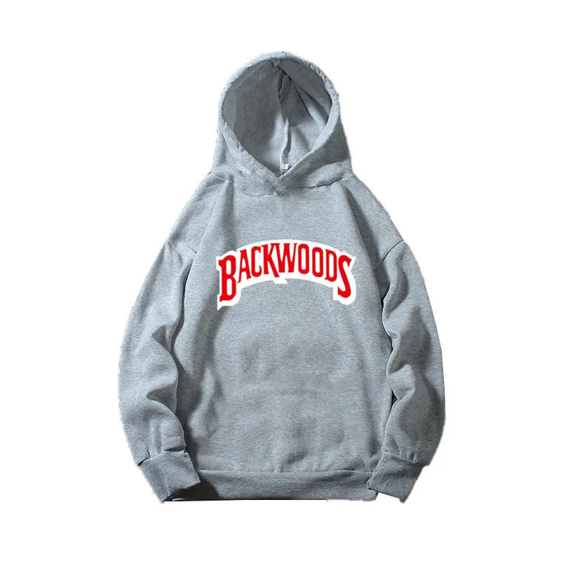 Детские толстовки с капюшоном с принтом «BACKWOODS», Модный пуловер с капюшоном для мальчиков и девочек, детский уличный костюм, толстовки, Свитшот - Цвет: gray-A16