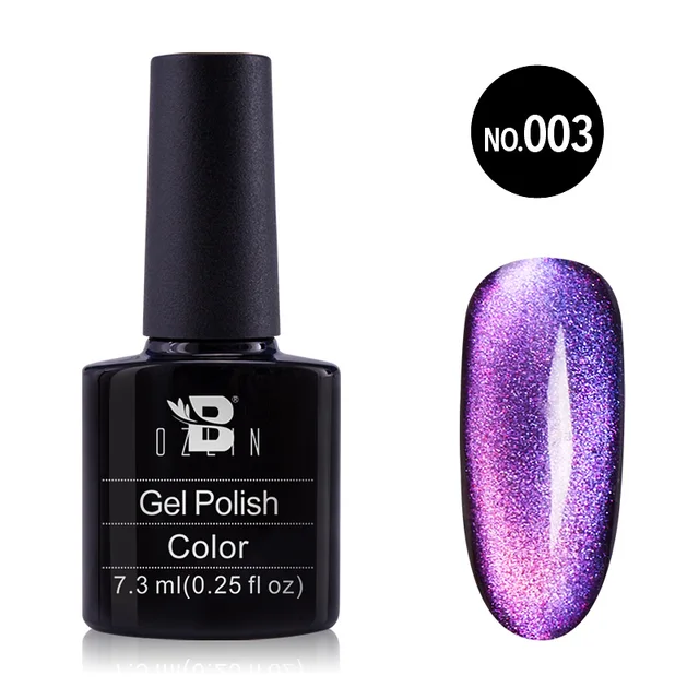 5D Cat Eye Magnetic Nail Gel 7.3ML Gel Polish Soak Off LED UV Gel Lacquers Strong Effect Varnish Black Base Need Nails Art Tools 03