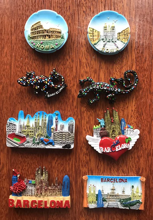 3d резиновые наклейки на холодильник магниты с изображением пейзажа мира туризма