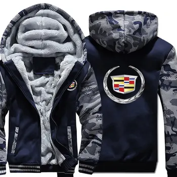 

New Men Hoodies Men's Cotton Warm Cadillac sweatshirt Winter Male Thicken coat Jacket Tops