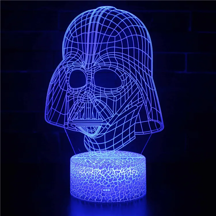 Светодиодный ночник, новинка, 3D лампа, милая игрушка, подарок, 7 цветов, абстрактная графика художника, мультяшная атмосферная лампа для детей, детская комната
