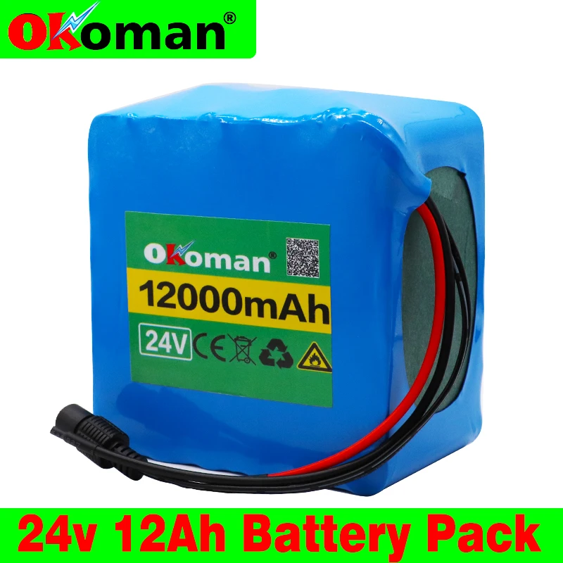 High capacity 12ah lithium battery pack 25.2V 12000mAh Suitable for bicycle electric scooter wheelchair harvester BMS