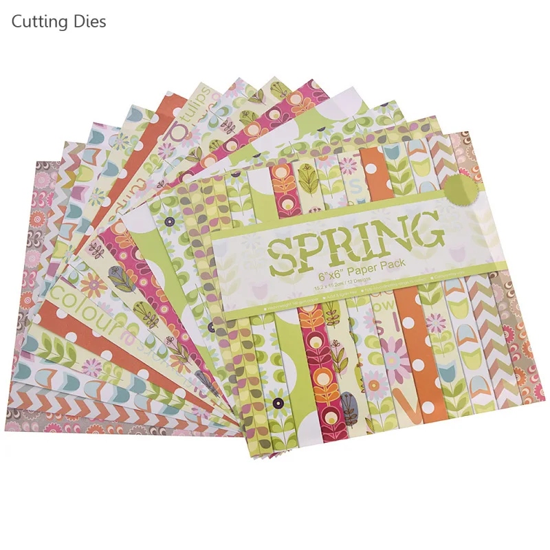 Lot de 12 feuilles de papier pour Scrapbooking, nouvelle collection