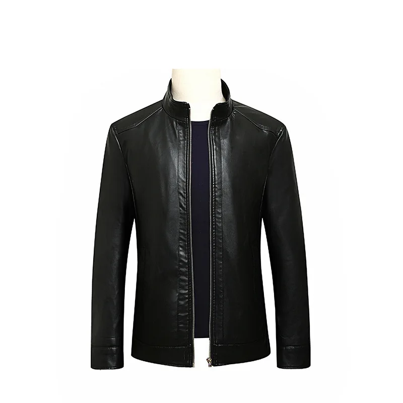 

Autumn Tide Men Leisure Plus Fat plus Size Leather Coat Male Fat Man Male Loose Fat Leather Jacket Extra Large Coat