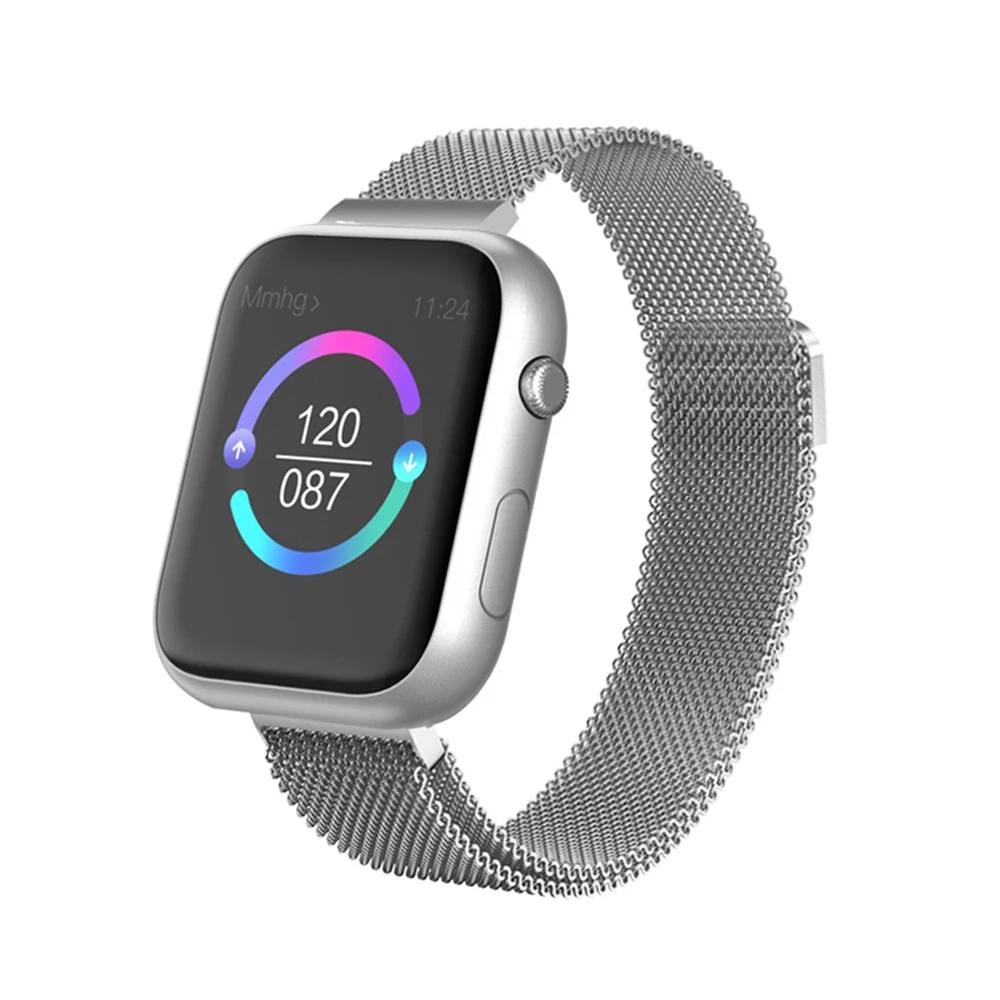 Willkey SX16 спортивные смарт-браслеты для Apple Watch женские пульсометр кровяное давление фитнес-браслет Bluetooth Смарт-браслет IP67 - Цвет: Sliver Steel