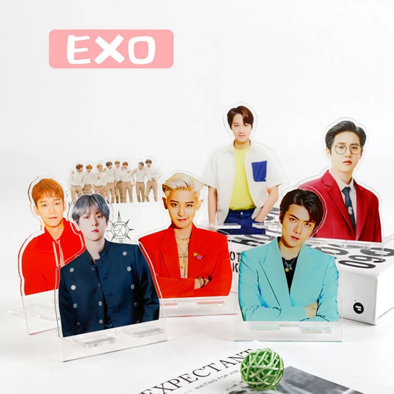 K pop Star EXO baekhyun SEHUN CHANYEOL SUHO акриловая подставка для фигурок коллекция подарочный