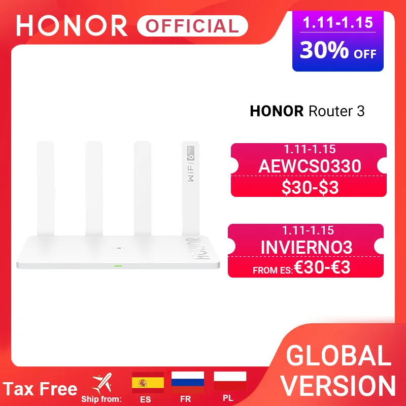 Глобальная Версия Оригинал Huawei Honor маршрутизатор 3 Wi Fi 6 + 3000 Мбит двухдиапазонный