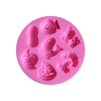 

DIY Bakery New Year Series New Year Fish Cornucopia Cake Decoration Bakery Silicone Mould Chocolate