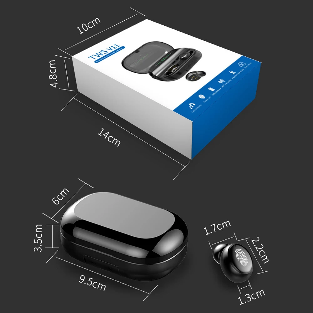 Bluetooth 9D стерео наушники IPX7 Водонепроницаемый наушников 4000 мА/ч, Мощность банк PK Q32 A6S i7 i9 i10 i12 i100 i200 наушники-вкладыши tws с наушники