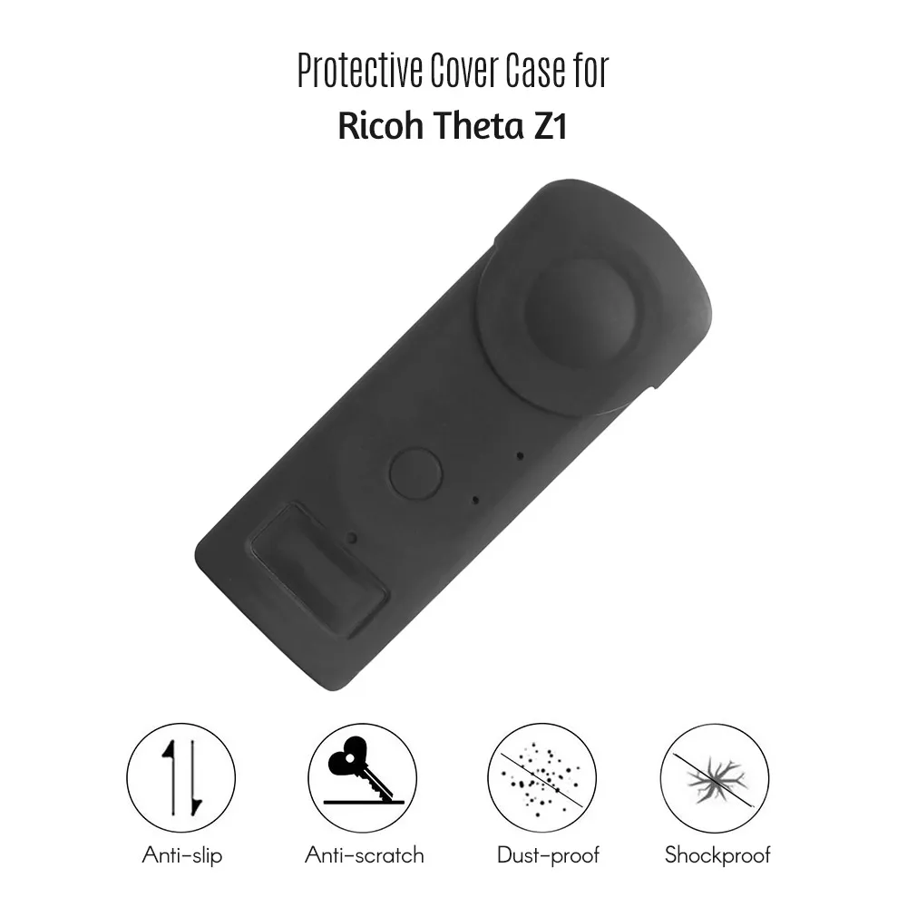 

Soft Silicone Cover Case Holder Protector Shell with Lens Case for Ricoh Theta Z1 Camera Accessories Shock-proof Scratch-proof