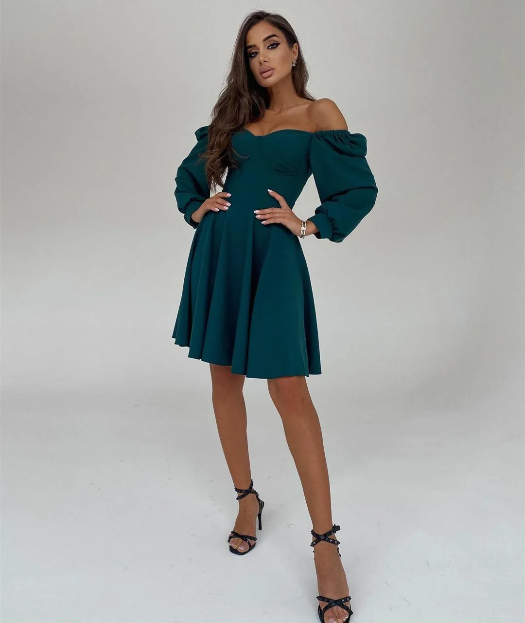 

Elegant Short Satin Evening Dresses With Pockets A-Line Prom Gown Robes de soirée Above Knee Length Party Dress Вечерние платья