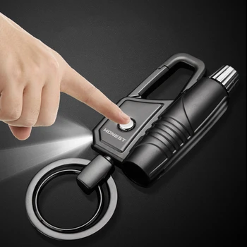 

Metal Outdoor Survival Tool Keychain Fiery Permanent Matches Led Lighter Waterproof Flint Free Fire Starter Kerosene Camping Man