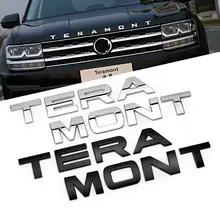 3D ABS/металлические черные буквы эмблема капот автомобиля стикер багажника для Volkswagen VW TIGUANL Teramont TOUAREG значок аксессуары хром