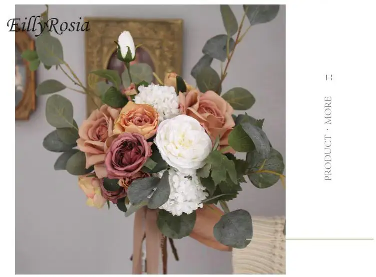 design retro artesanal simulação país casamento flores bouquet para cerimônia