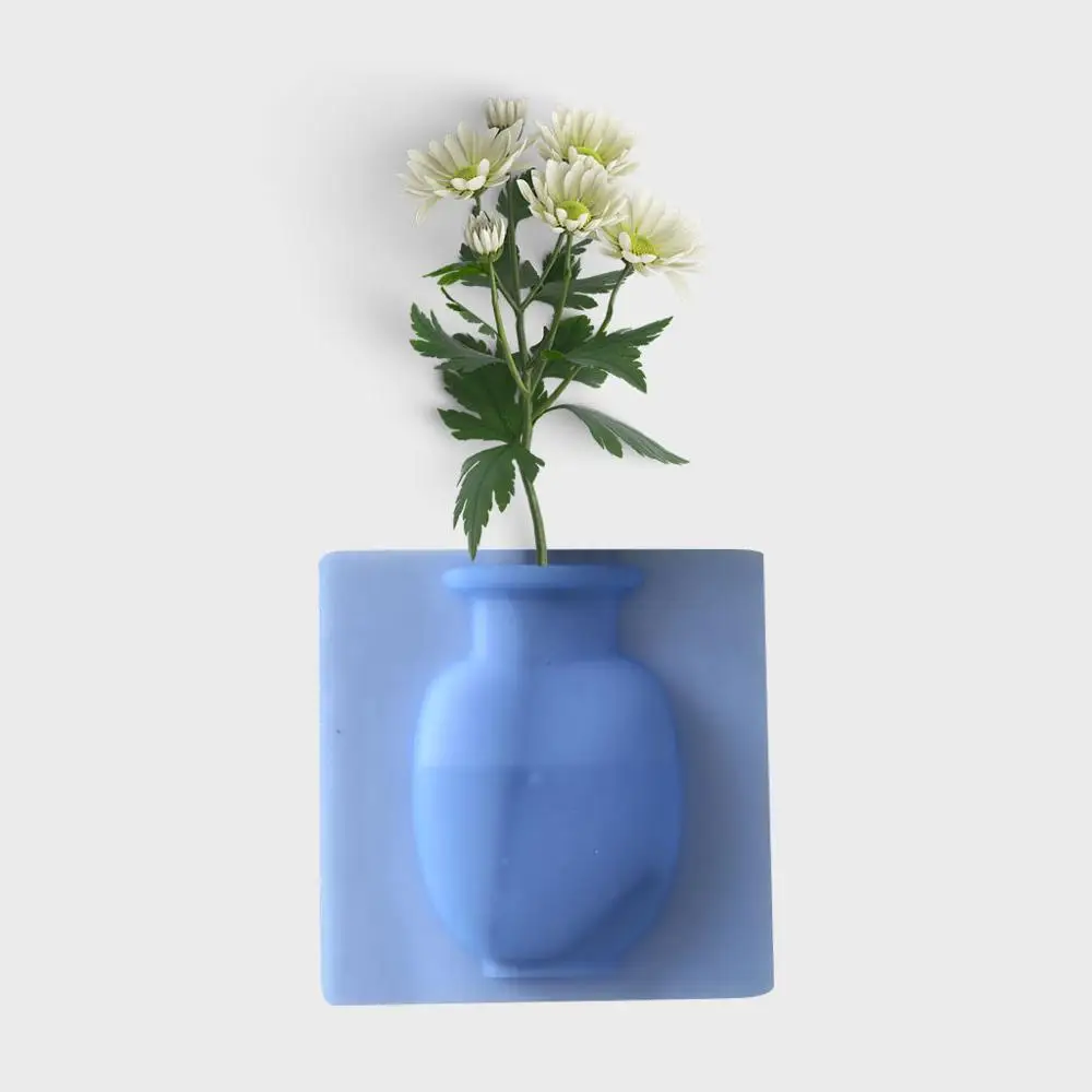 

Magic Rubber Silicone Sticky Flower wall hanging Vase Container Floret Bottle New arrive home decor Crafts Home Decoration @30