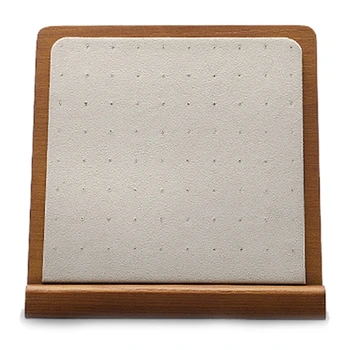 

Wooden Earring Display Stand with Microfiber Inserts for Exhibition of Stud Display Organizers