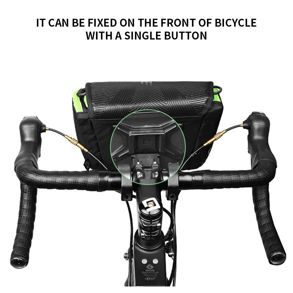 Zipper Closure Bike Bag Road Bicycle Cycling Nylon With Side Pocket Quick Release Large Capacity Front Tube Shoulder Backpack