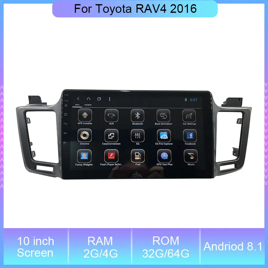 

Android DVD стерео Мультимедиа 10 ''для Toyota RAV4 2016 радио GPS навигация видео Авто Аудио навигация головка