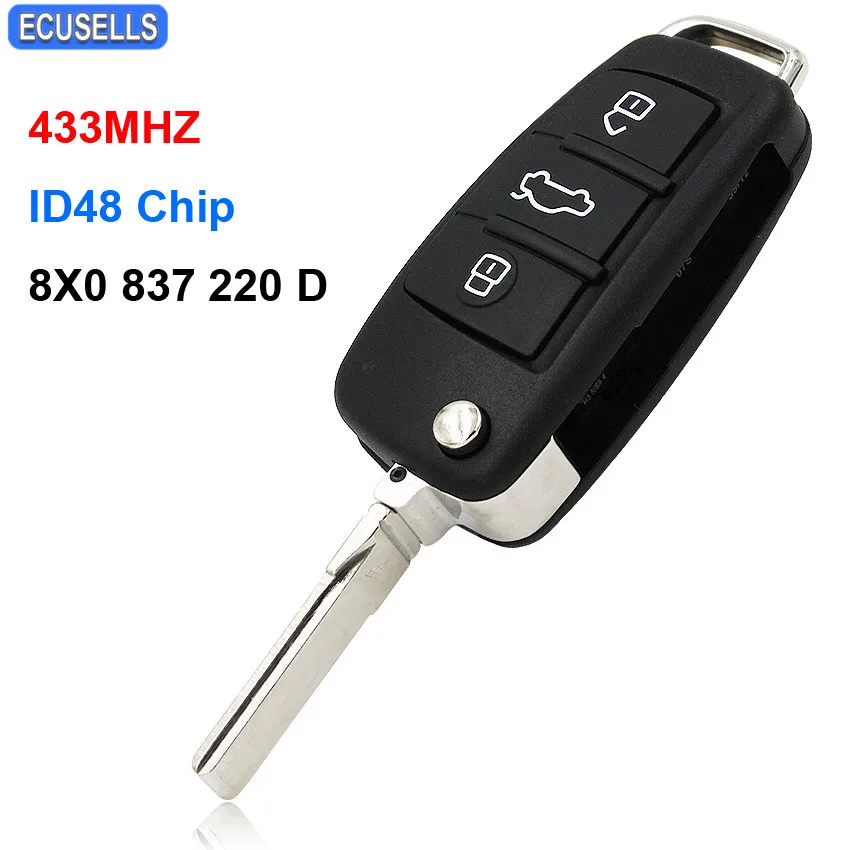 Модернизированный 3 кнопочный раскладной дистанционный умный Автомобильный