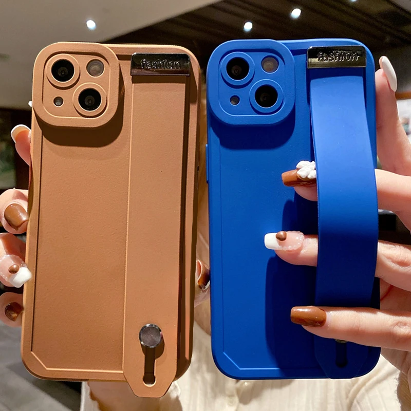 Wristband Silicone Lens Protection Phone Case For Iphone 13 11 12 Pro