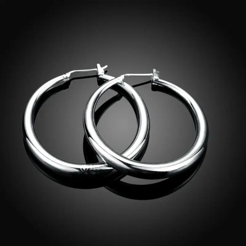 Серьги-кольца женские Cilp Jewelly Кольцо с серебряным покрытием тонкое