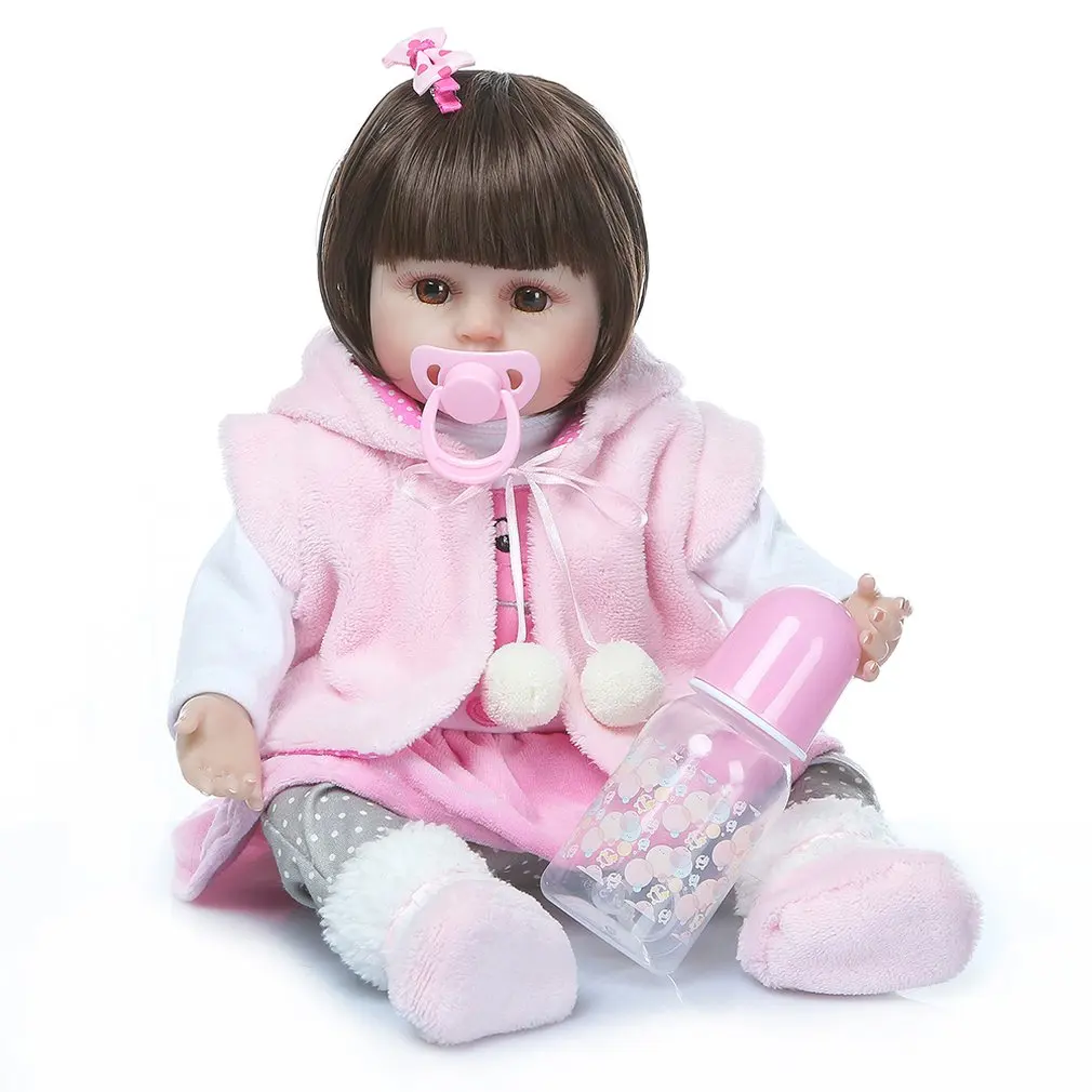 

20 Inch Soft Silicone Reborn Baby Powder Vest Rabbit Frog Doll Lovely And Creactive Children Doll For Kids birthday gifts