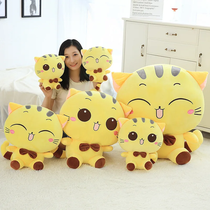 

SOURCE Cat Plush Toy Doll Expression Cat Pillow Multi--Selectable Birthday Gift Girl'S Doll