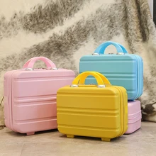 

14 '' Suitcase Case Waterproof with Sandwich Zipper Bag Kids Luggage Beauty Case Aluminum Luggage PC Material Durable Foot Post