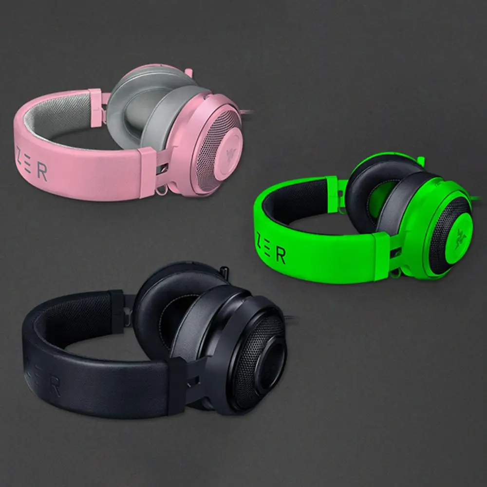 Универсальные наушники razer Kraken V2 3 цветов 3,5 мм, проводные наушники с шумоподавлением, игровая гарнитура с микрофоном