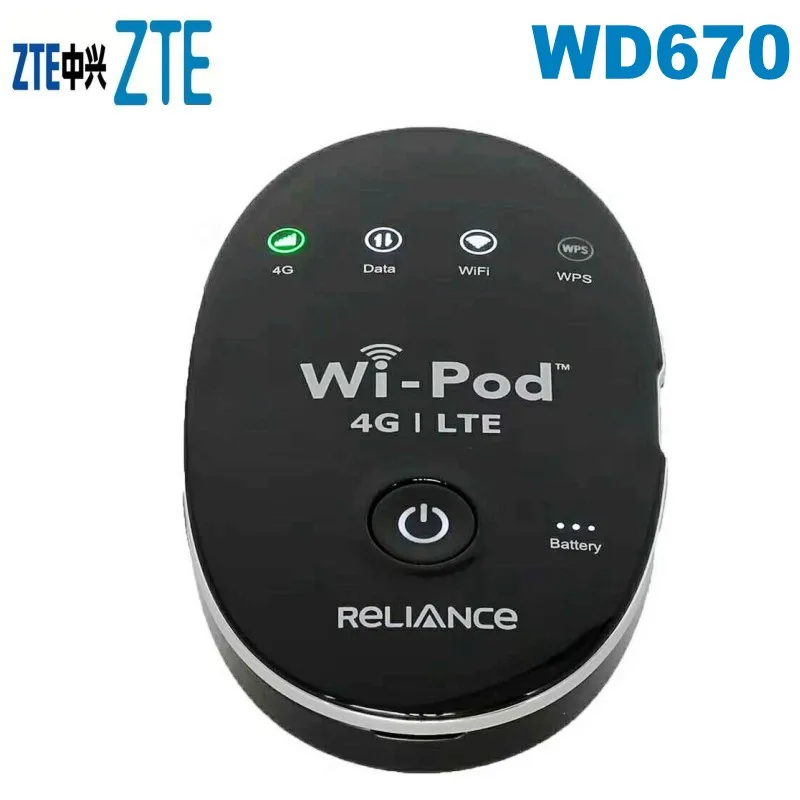 Roteador sem Fio Novo Desbloqueado Pod 4g Lte Bolso Wifi Móvel Hotspot Zte Wd670 wi - Imagem 3