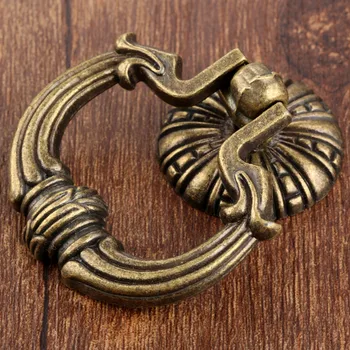 Antique Bronze Pull Handle Ring Knob Vintage Europe style 8057mm Decor Hardware Kitchen Drawer Cabinet Cupboard Door wscrews