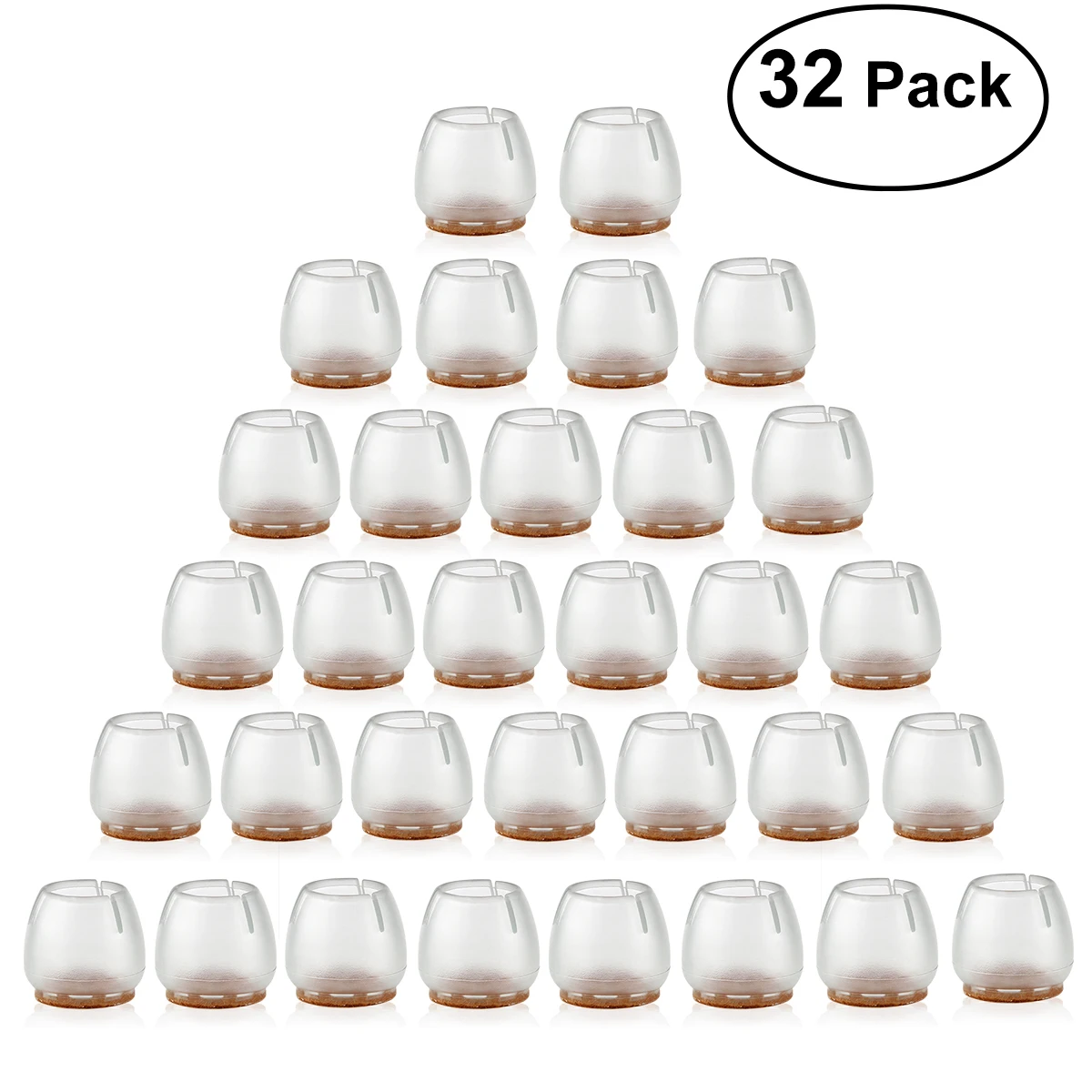 32 Pack Chair Leg Caps Silicone Floor Protector Round Furniture Table Feet for sale online 