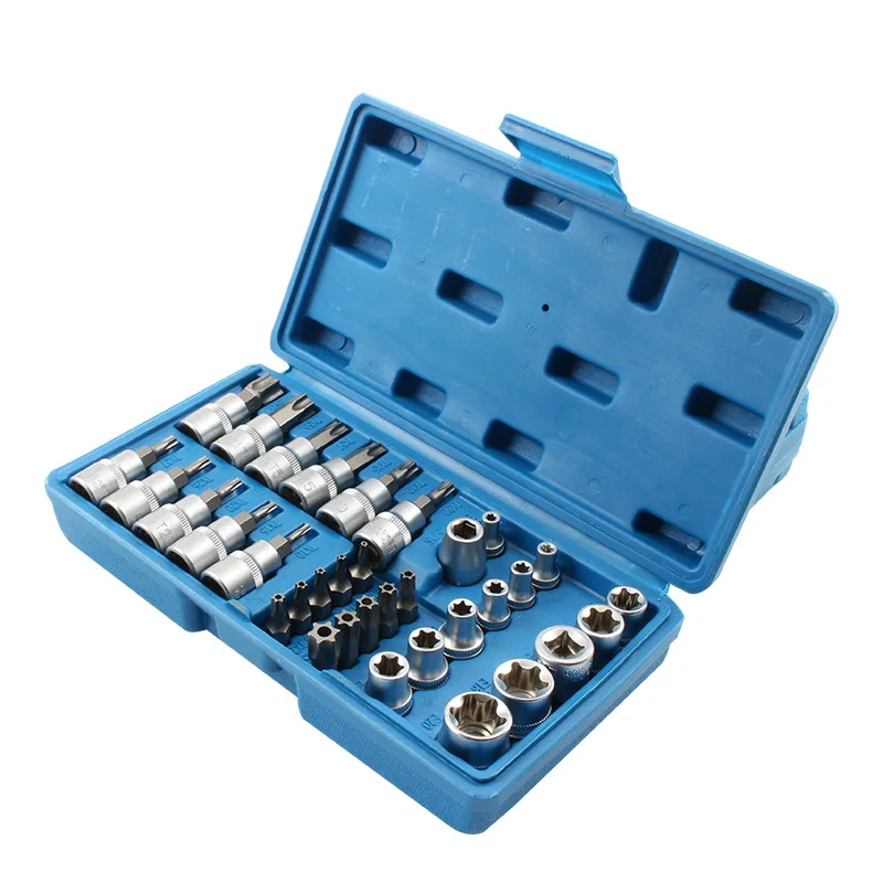 

Pressure Batch E-Shaped Sleeve Set Big Fly 1/2 Flower Type Hexagon Socket Sleeve Screwdrivers Tube Bit Combination Hardware Tool