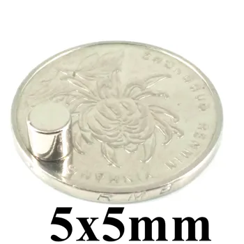 

5x5mm Bulk Magnets Neodymium-Disc Round Small N35 Strong Super-Powerful Ndfeb Rare
