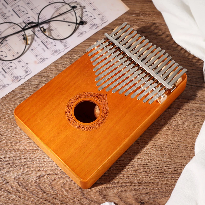Kalimba 17 клавиш большой палец фортепиано круглое отверстие высокое качество дерево