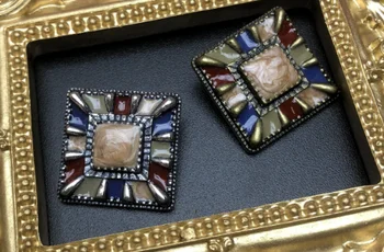 

High-grade square colored button coat suit jacket dress sweater decorative button button diy