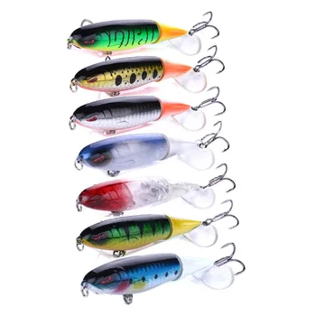 

8pcs/lot Whopper pencil 10cm 13g Floating pencil Fishing Lure Artificial Hard Bait Wobbler Rotating Tail Fishing Tackle 3D Eyes