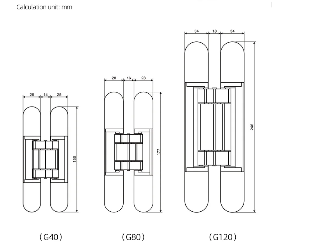 da porta 3d ajustável esconder dobradiça da