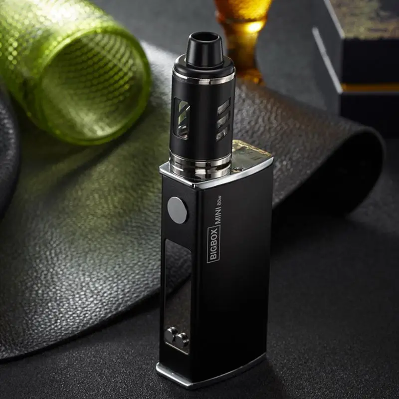 80W регулируемый vape mod box kit 2200mah 0.3ohm 3 мл бак электронная сигарета большой дым атомайзер вейпер(черный