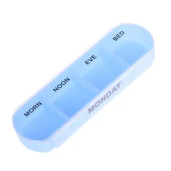 

7 DAY WEEKLY Pill Organiser STACKING TOWER Large 4 Daily Compartments Tablet Box
