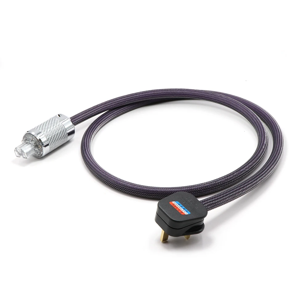 Premium UK Power Cable with Carbon Fiber IEC Plugs