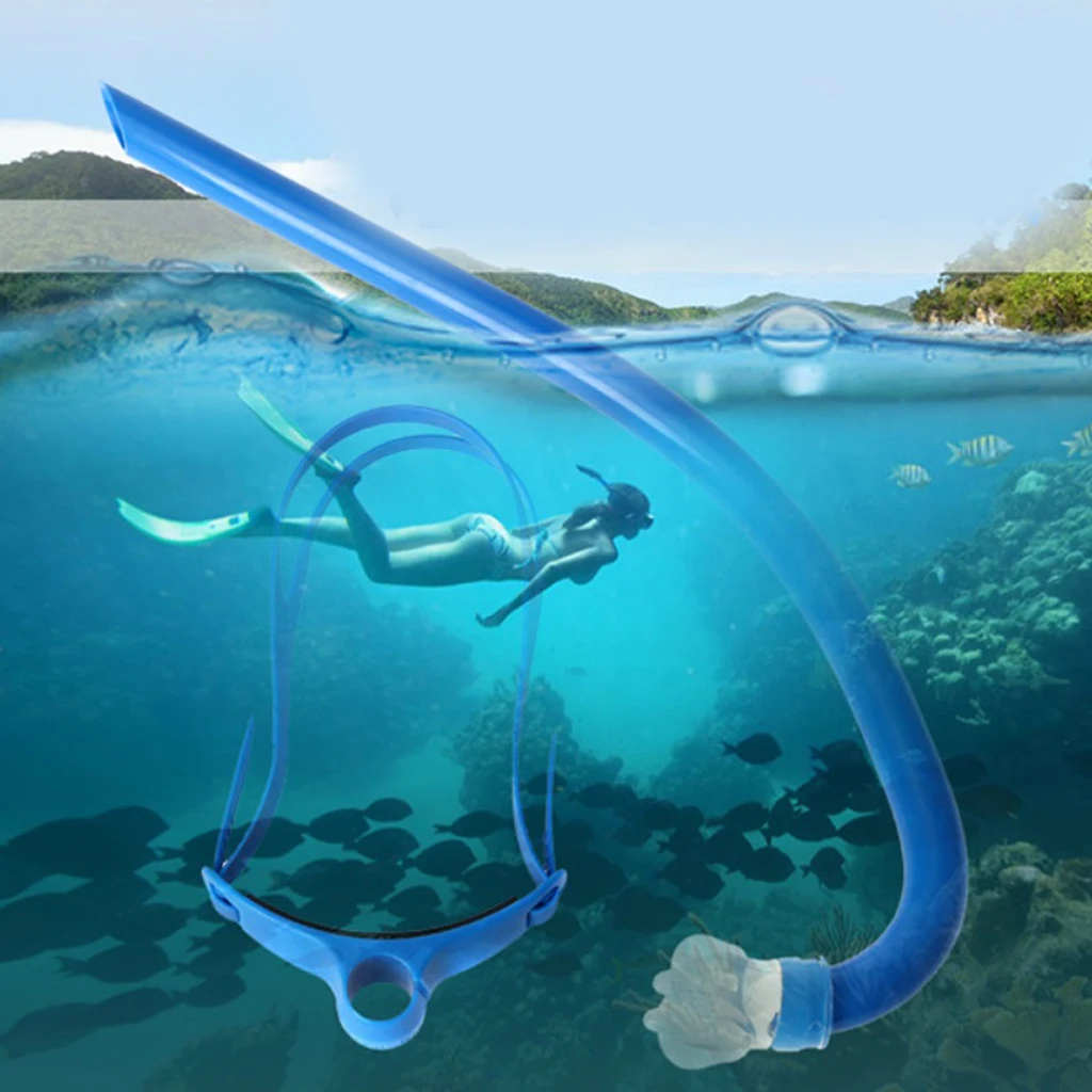 Diving Swimming Adjust Silicone Center Snorkel Set Breathing Tube Swim Training Equipment Center Snorkel