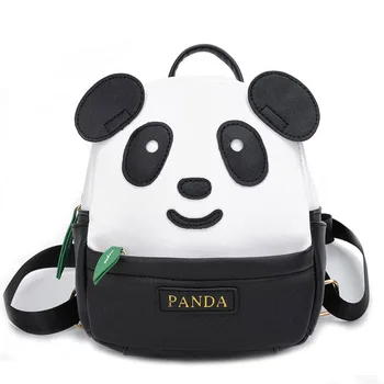 

2020 Hot Cartoon Cute Panda Backpack Children's Schoolbags Primary School Pu Leather Small backpack For Girls Lovely Daypacks